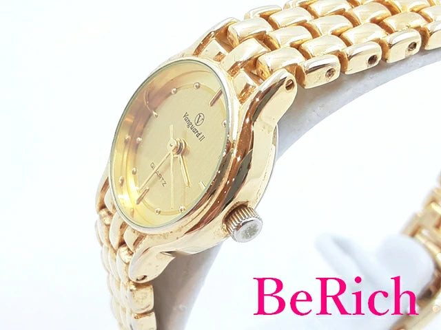 ヴァンガード Vanguard ll レディース 腕時計 ゴールド 文字盤 SS GP ブレス アナログ クォーツ QZ ウォッチ 【中古】【送料無料】 ht5023