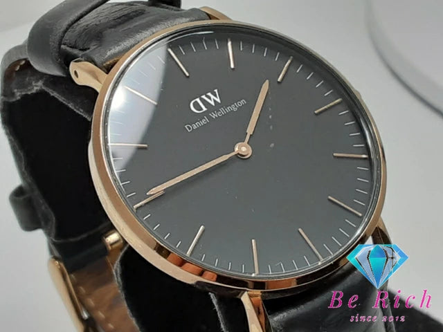 ダニエル ウェリントン Daniel Wellington クラシック 腕時計 B36R13 黒 ブラック SS レザー クォーツ ウォッチ DW 【中古】【送料無料】 ht5052