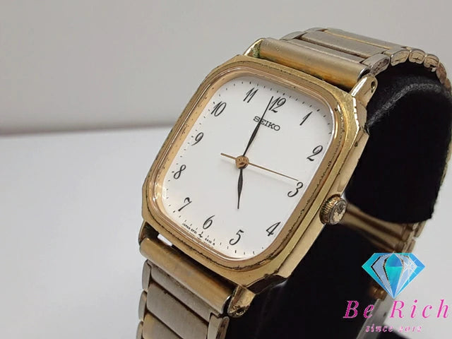 セイコー SEIKO レディース 腕時計 5P31-5270 白 ホワイト ゴールド SS アナログ クォーツ QZ ウォッチ 【中古】【送料無料】 ht5081