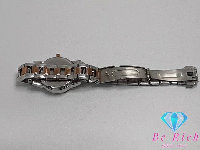 ルビンローザ Rubin Rosa ソーラー レディース 腕時計 R009-SOLTWH 白 ホワイト コンビ SS ロゴ アナログ クォーツ QZ ウォッチ  【中古】【送料無料】 ht5084