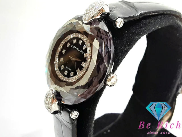 美品 センチュリー CENTURY モーグル 636.7A.F.N5P.58.CYK アレキサンドライト ダイヤモンド K18 WG レディース 腕時計 アナログ クォーツ QZ ウォッチ MOGUL TIME GEM 【中古】【送料無料】 ht5105