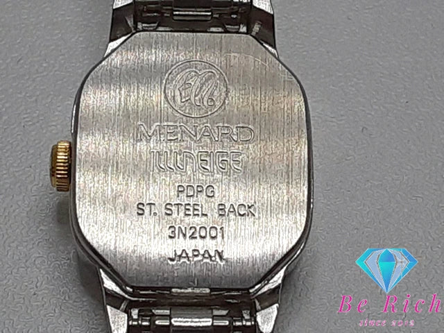 メナード イルネージュ MENARD ILLNEIGE レディース 腕時計 ゴールド シルバー SS アナログ クォーツ QZ ウォッチ 【中古】【送料無料】 ht5127