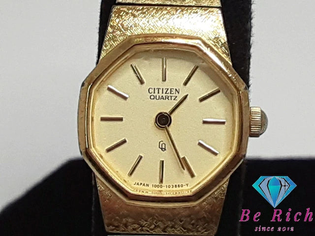 シチズン CITIZEN レディース 腕時計 4-102398 ゴールド SS GP アナログ クォーツ QZ ウォッチ 【中古】【送料無料】 ht5129