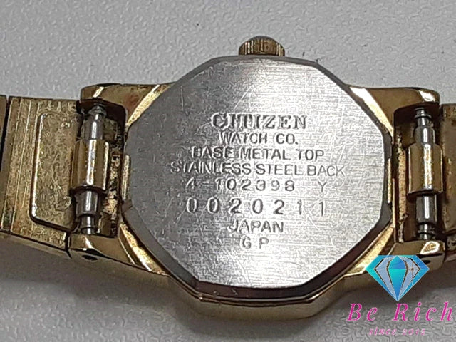 シチズン CITIZEN レディース 腕時計 4-102398 ゴールド SS GP アナログ クォーツ QZ ウォッチ 【中古】【送料無料】 ht5129