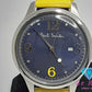 ポールスミス Paul Smith ザ シティ メンズ 腕時計 デイト 2510-S092485 ネイビー イエロー 紺 黄 SS レザー ブレス アナログ クォーツ QZ ウォッチ THE CITY 【中古】【送料無料】 ht5184