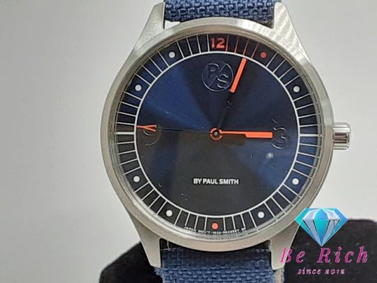 ポールスミス Paul Smith メンズ 腕時計 1032-R00790 ネイビー 紺 SS キャンバス ブレス アナログ クォーツ QZ ウォッチ  【中古】【送料無料】 ht5185