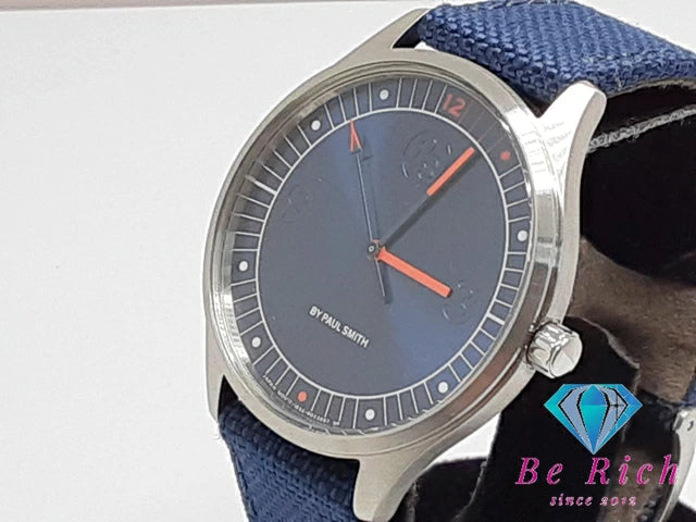 ポールスミス Paul Smith メンズ 腕時計 1032-R00790 ネイビー 紺 SS キャンバス ブレス アナログ クォーツ QZ ウォッチ  【中古】【送料無料】 ht5185