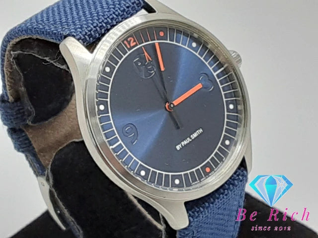 ポールスミス Paul Smith メンズ 腕時計 1032-R00790 ネイビー 紺 SS キャンバス ブレス アナログ クォーツ QZ ウォッチ  【中古】【送料無料】 ht5185