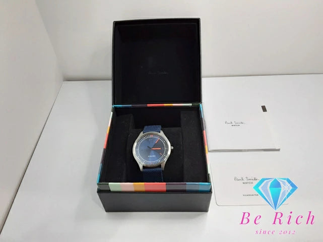 ポールスミス Paul Smith メンズ 腕時計 1032-R00790 ネイビー 紺 SS キャンバス ブレス アナログ クォーツ QZ ウォッチ  【中古】【送料無料】 ht5185