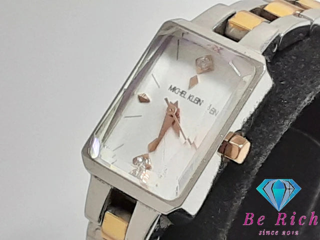 ミッシェル クラン MICHEL KLEIN レディース 腕時計 1N01-K995 白 ホワイト シルバー ゴールド SS ブレス アナログ クォーツ QZ ウォッチ 【中古】【送料無料】 ht5244