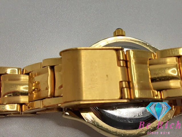 クロイゼ klaeuse ルーペ 付 レディース 腕時計 SK-256-F ゴールド SS GP ブレス アナログ クォーツ QZ ウォッチ 【中古】【送料無料】 ht5263