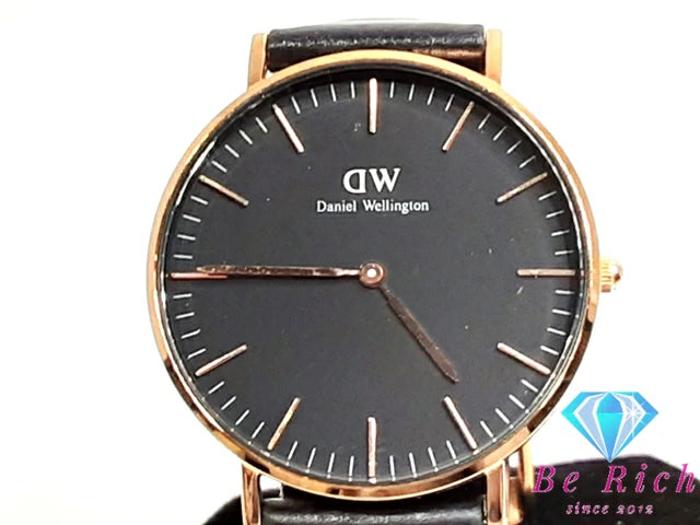 ダニエル ウェリントン Daniel Wellington クラシック シェフィールド ブラック レディース 腕時計 DW00100139 SS レザー アナログ クォーツ QZ ウォッチ DW CLASSIC SHEFFIELD BLACK 【中古】【送料無料】 ht5278