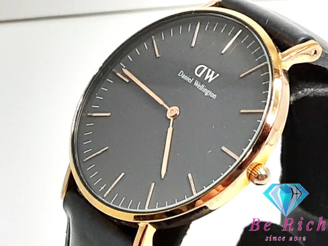 ダニエル ウェリントン Daniel Wellington クラシック シェフィールド ブラック レディース 腕時計 DW00100139 SS レザー アナログ クォーツ QZ ウォッチ DW CLASSIC SHEFFIELD BLACK 【中古】【送料無料】 ht5278
