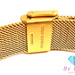 モーブッサン MAUBOUSSIN ルヴァンディカシオン 33mm 腕時計 9476103-700 13P ダイヤ 黒 ブラック ゴールド SS GP メッシュ ブレス アナログ クォーツ QZ ウォッチ ボーイズ REVENDICATION 【中古】【送料無料】 ht5299