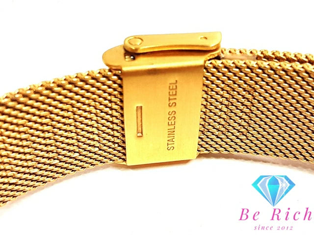 モーブッサン MAUBOUSSIN ルヴァンディカシオン 33mm 腕時計 9476103-700 13P ダイヤ 黒 ブラック ゴールド SS GP メッシュ ブレス アナログ クォーツ QZ ウォッチ ボーイズ REVENDICATION 【中古】【送料無料】 ht5299