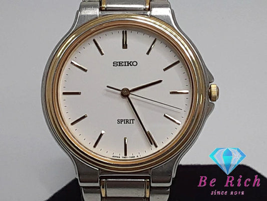 セイコー SEIKO スピリット メンズ 腕時計 7N01-7070 アイボリー シルバー SS ブレス アナログ クォーツ QZ ウォッチ SPIRIT 【中古】【送料無料】 ht5301