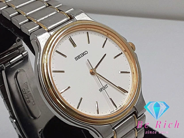 セイコー SEIKO スピリット メンズ 腕時計 7N01-7070 アイボリー シルバー SS ブレス アナログ クォーツ QZ ウォッチ SPIRIT 【中古】【送料無料】 ht5301
