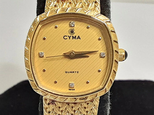 シーマ CYMA レディース 腕時計 616 ゴールド SS GP ブレス アナログ クォーツ QZ ウォッチ 【中古】【送料無料】 ht5320