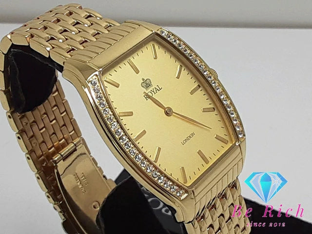 ロイヤル ロンドン ROYAL LONDON メンズ 腕時計 RL4559 トノー ゴールド ラインストーン SS GP ブレス アナログ クオーツ QZ ウォッチ  【中古】【送料無料】 ht5317
