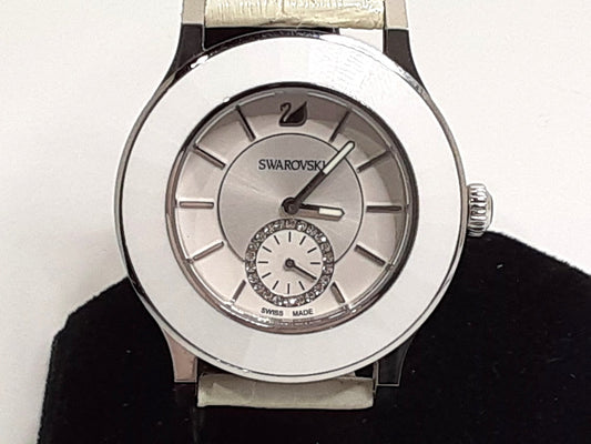 スワロフスキー SWAROVSKI OCTEA CLASSICA レディース 腕時計 1181757 白 ホワイト クリスタル セラミック SS ブレス アナログ クォーツ QZ ウォッチ  【中古】【送料無料】 ht5327