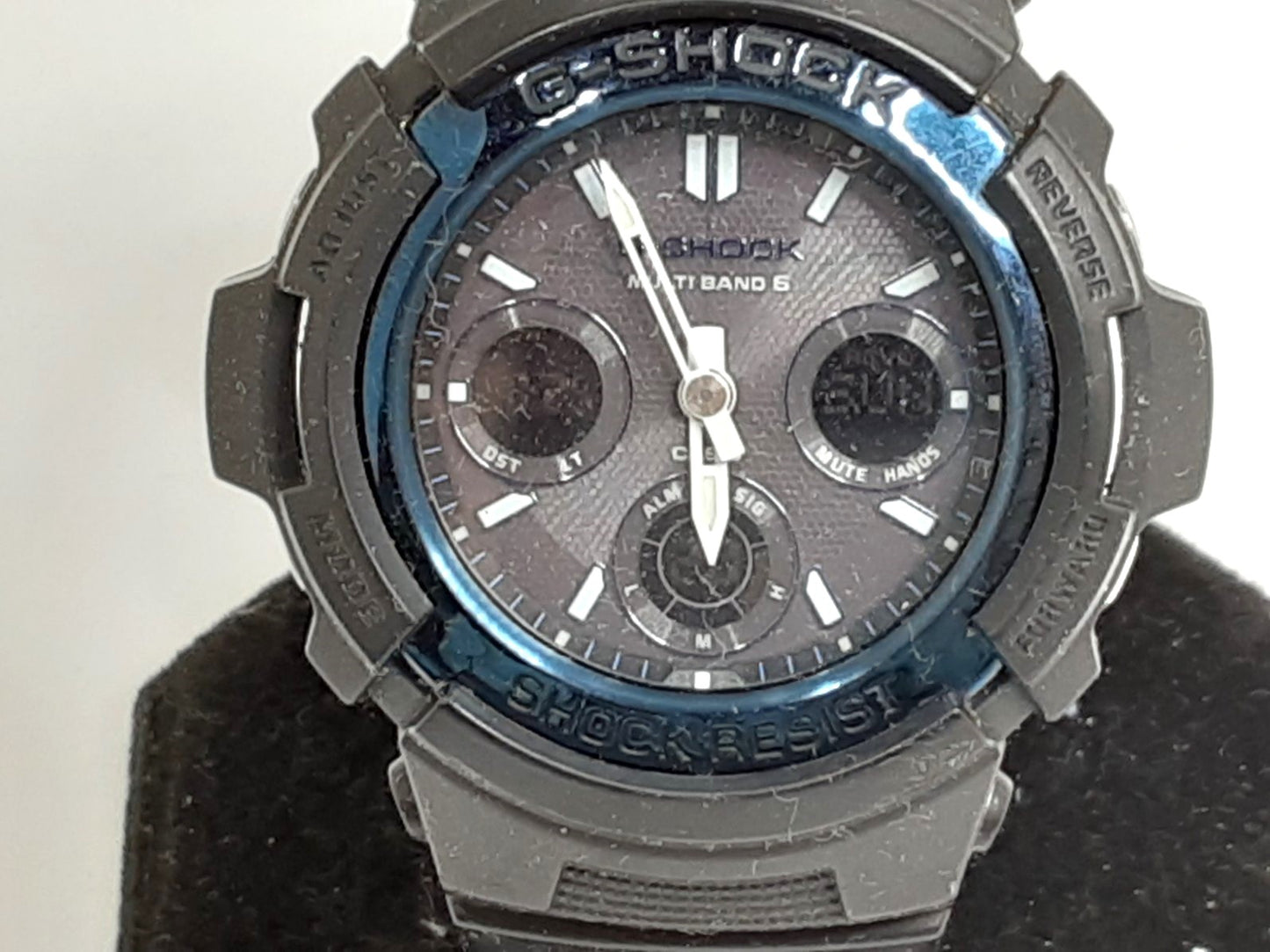カシオ CASIO G-SHOCK メンズ 腕時計 AWG-M100A タフ ソーラー 黒 ブラック 樹脂 ブレス クォーツ QZ スタンダード ジーショック 【中古】【送料無料】ht5333