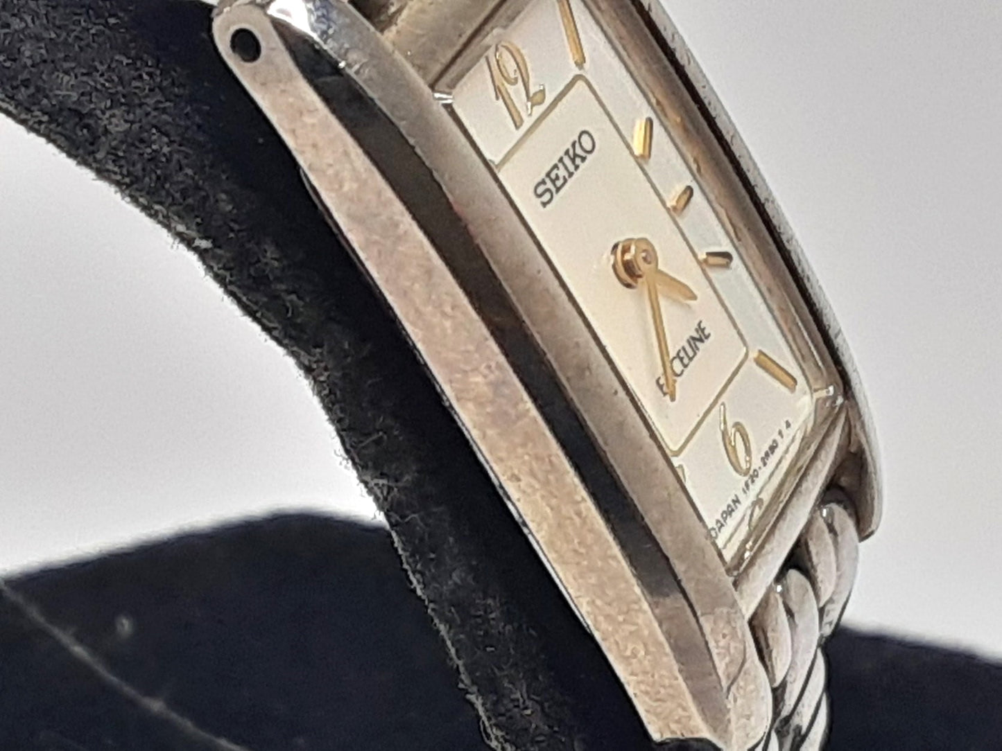 セイコー SEIKO エクセリーヌ レディース 腕時計 1F20-6G60 スクエア 白 ホワイト シルバー SS ブレス アナログ クォーツ QZ ウォッチ EXCELINE 【中古】【送料無料】ht5336