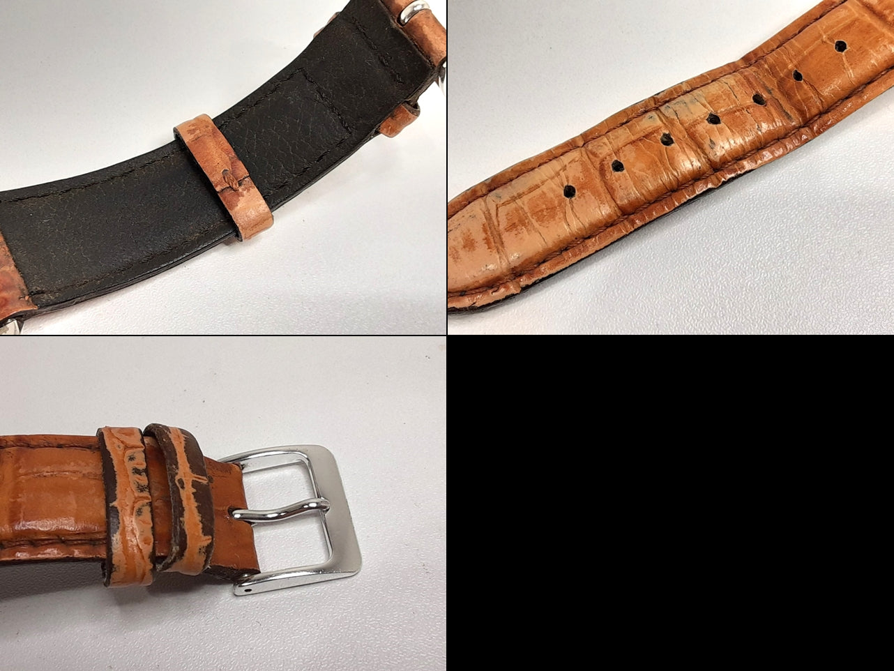 カシオ CASIO メンズ 腕時計 デイデイト トリプル カレンダー MTP-1192 白 茶 ホワイト ブラウン SS レザー ブレス アナログ クォーツ QZ ウォッチ 【中古】【送料無料】 ht5338