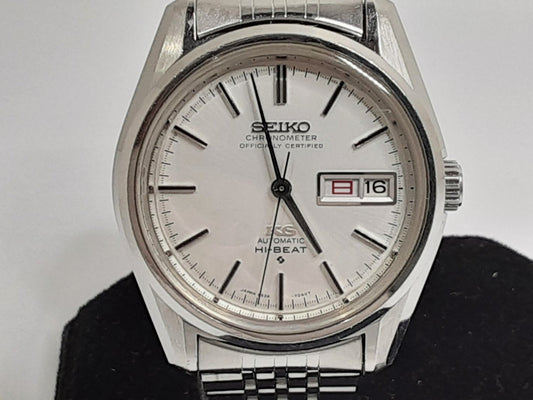 OH済 キング セイコー KING SEIKO 56KS ハイビート クロノメーター 自動巻き メンズ 腕時計 デイデイト 5626-7040 シルバー SS ブレス アナログ オートマ AT ウォッチ アンティーク ヴィンテージ HI-BEAT ワンピースケース  【中古】【送料無料】 ht5340