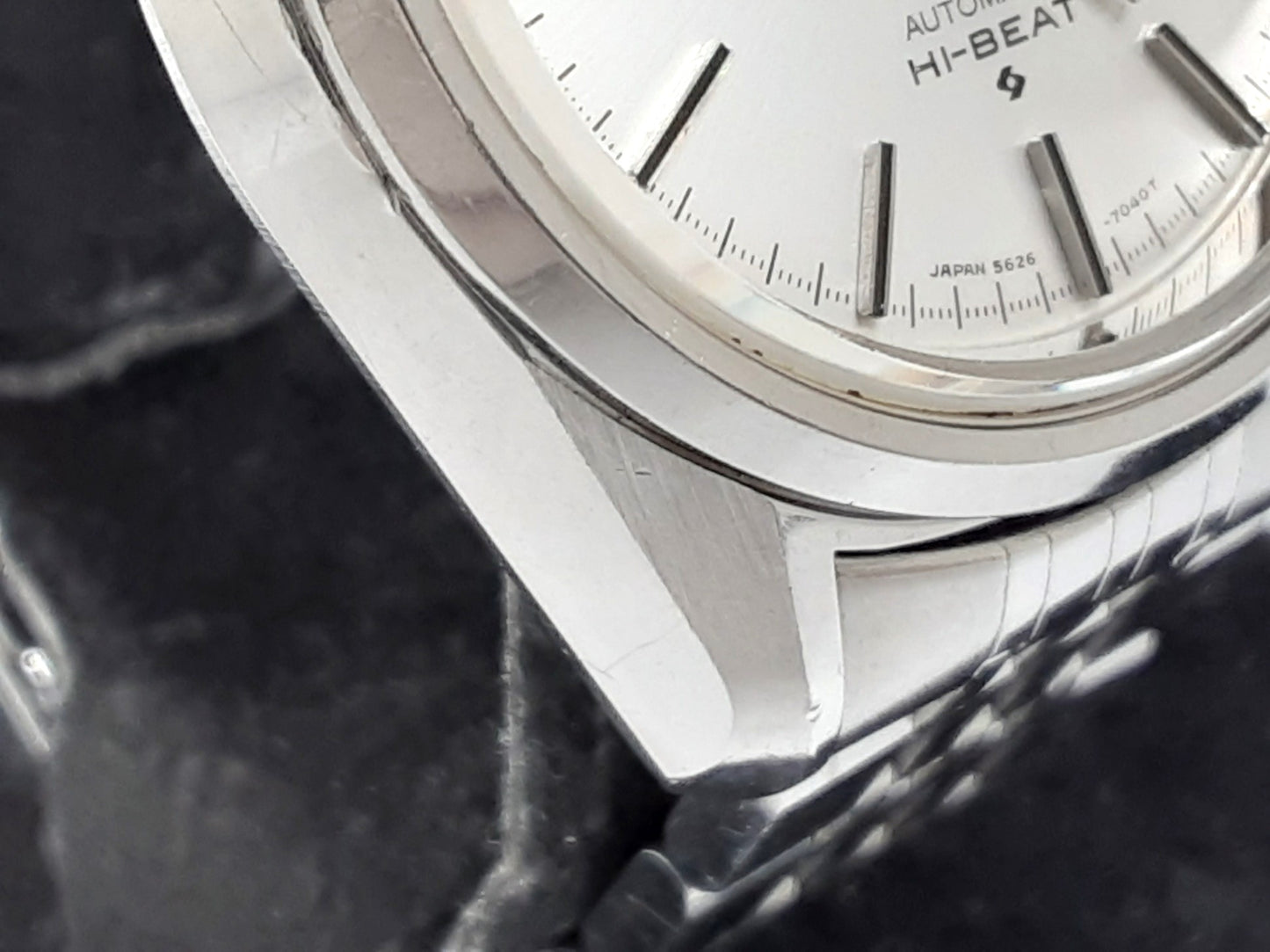 OH済 キング セイコー KING SEIKO 56KS ハイビート クロノメーター 自動巻き メンズ 腕時計 デイデイト 5626-7040 シルバー SS ブレス アナログ オートマ AT ウォッチ アンティーク ヴィンテージ HI-BEAT ワンピースケース  【中古】【送料無料】 ht5340