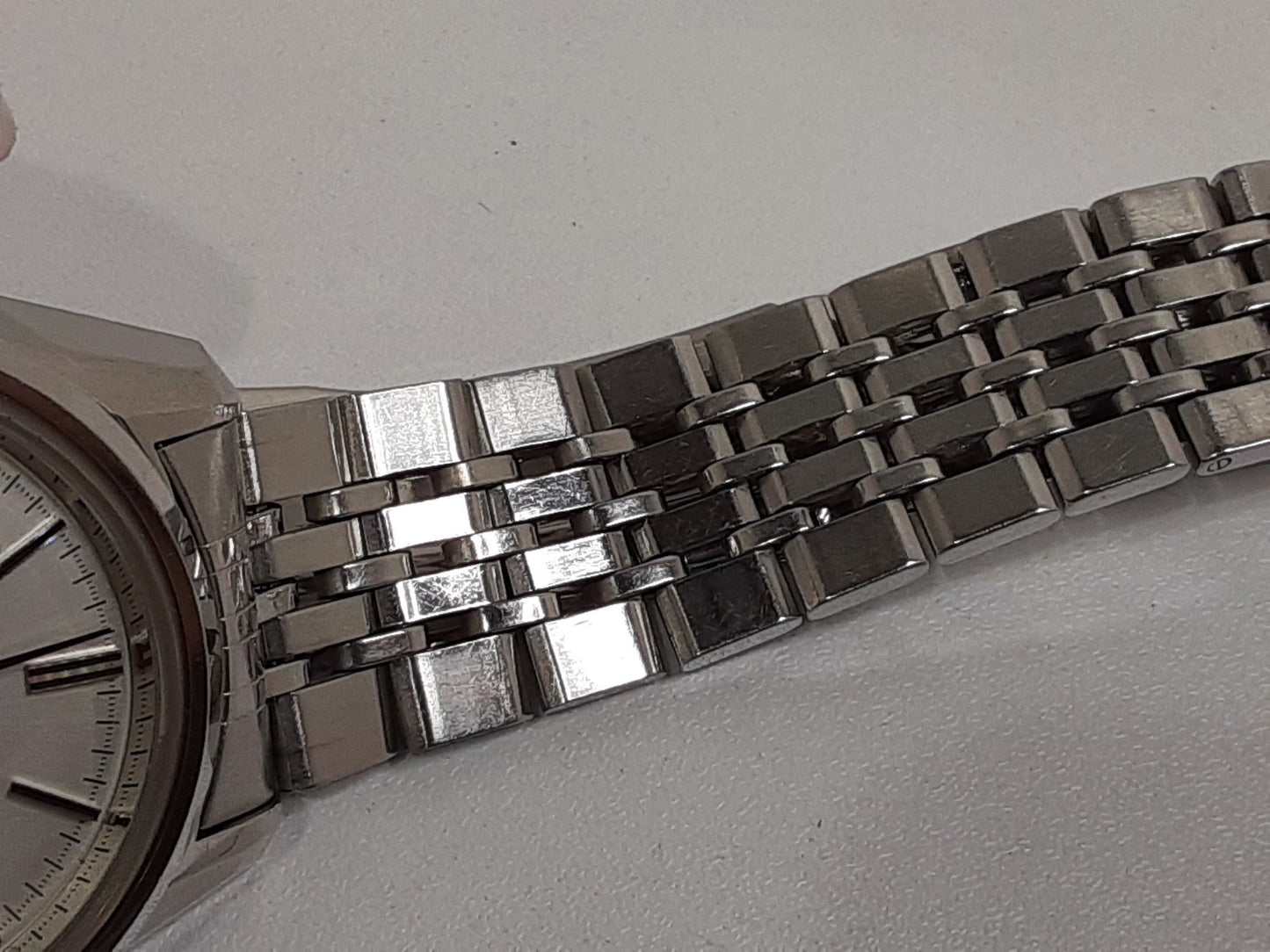OH済 キング セイコー KING SEIKO 56KS ハイビート クロノメーター 自動巻き メンズ 腕時計 デイデイト 5626-7040 シルバー SS ブレス アナログ オートマ AT ウォッチ アンティーク ヴィンテージ HI-BEAT ワンピースケース  【中古】【送料無料】 ht5340