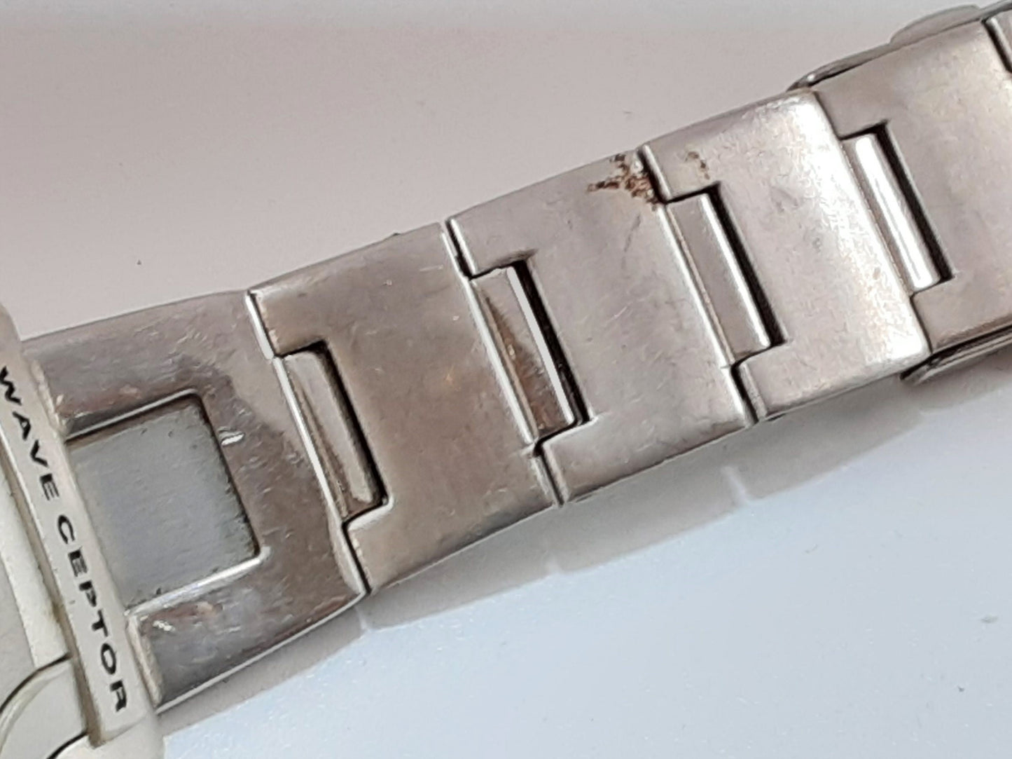 カシオ CASIO ウェーブセプター データ バンク 電波 メンズ腕時計 WVA-200 グレー シルバー SS ブレス アナデジ アナログ デジタル クォーツ QZ ウォッチ WAVE CEPTOR DETA BANK 【中古】【送料無料】 ht5354