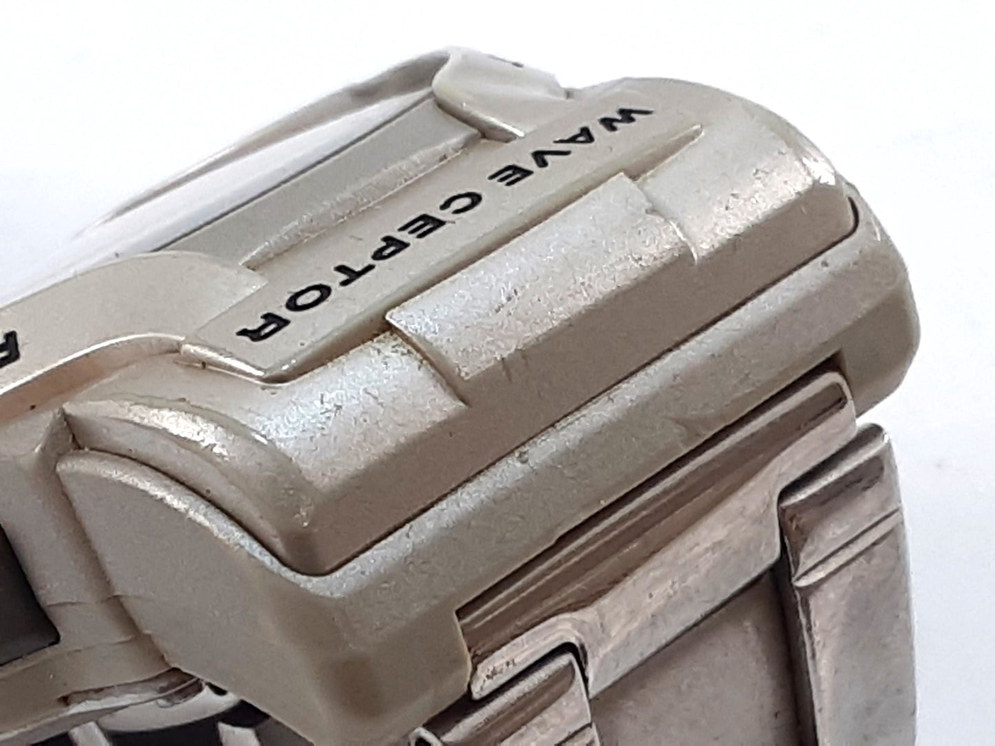 カシオ CASIO ウェーブセプター データ バンク 電波 メンズ腕時計 WVA-200 グレー シルバー SS ブレス アナデジ アナログ デジタル クォーツ QZ ウォッチ WAVE CEPTOR DETA BANK 【中古】【送料無料】 ht5354