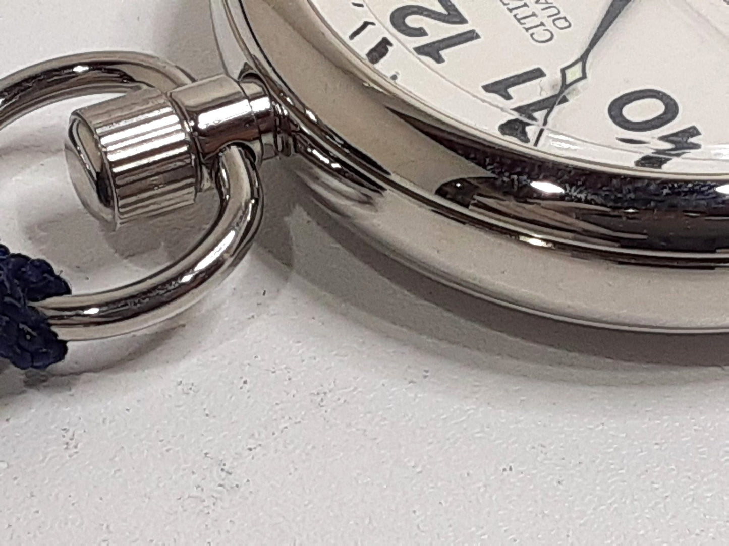 シチズン CITIZEN ポケットウォッチ 懐中時計 4769-T000185 白 ホワイト シルバー SS アナログ クォーツ QZ ウォッチ 鉄道時計  【中古】【送料無料】 ht5365