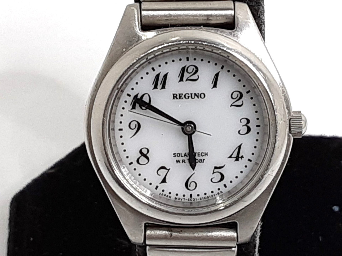 シチズン CITIZEN レグノ ソーラー テック スタンダード レディース 腕時計 RS26-0541C E031-S072913 白 ホワイト シルバー SS ブレス アナログ クォーツ QZ ウォッチ REGUNO 【中古】【送料無料】 ht5368
