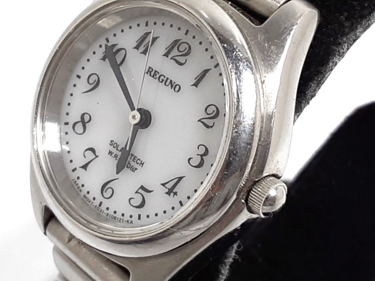 シチズン CITIZEN レグノ ソーラー テック スタンダード レディース 腕時計 RS26-0541C E031-S072913 白 ホワイト シルバー SS ブレス アナログ クォーツ QZ ウォッチ REGUNO 【中古】【送料無料】 ht5368
