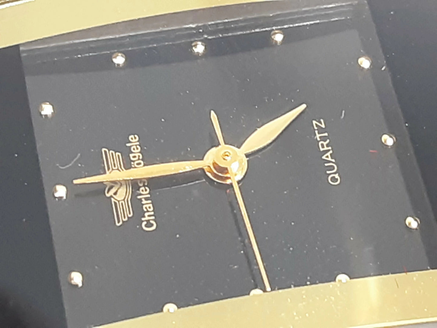 シャルル ホーゲル Charles Vogele レディース 腕時計 CV-7530 ブラック 黒 シルバー ゴールド SS ブレス アナログ クォーツ QZ ウォッチ  【中古】【送料無料】 ht5370