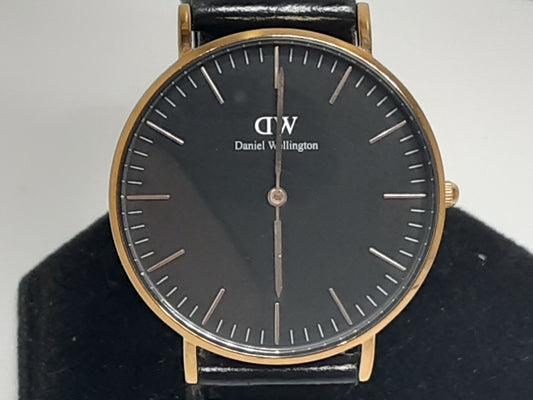 ダニエル ウェリントン Daniel Wellington クラシック 36MM 腕時計 黒 ブラック 茶 ブラウン SS レザー ブレス アナログ クォーツ QZ ウォッチ DW CLASSIC 【中古】【送料無料】 ht5372