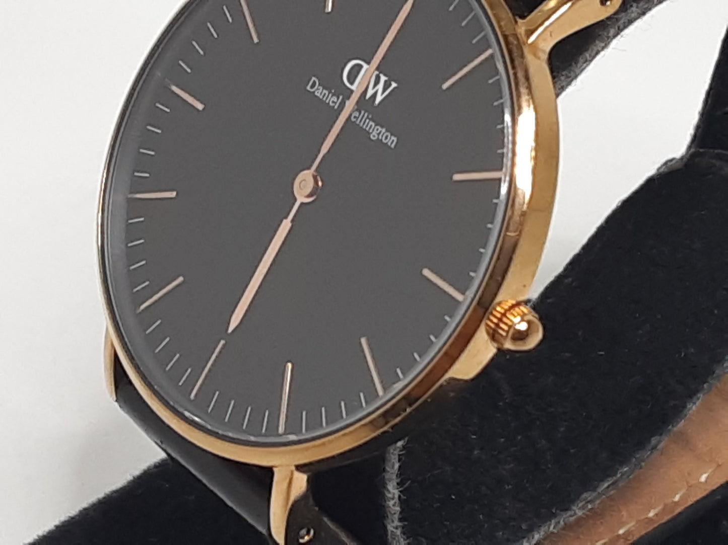 ダニエル ウェリントン Daniel Wellington クラシック 36MM 腕時計 黒 ブラック 茶 ブラウン SS レザー ブレス アナログ クォーツ QZ ウォッチ DW CLASSIC 【中古】【送料無料】 ht5372