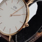 ダニエル ウェリントン Daniel Wellington クラシック 36MM 腕時計 B36R9 白 ホワイト 茶 ブラウン SS レザー ブレス アナログ クォーツ QZ ウォッチ DW CLASSIC 【中古】【送料無料】 ht5373
