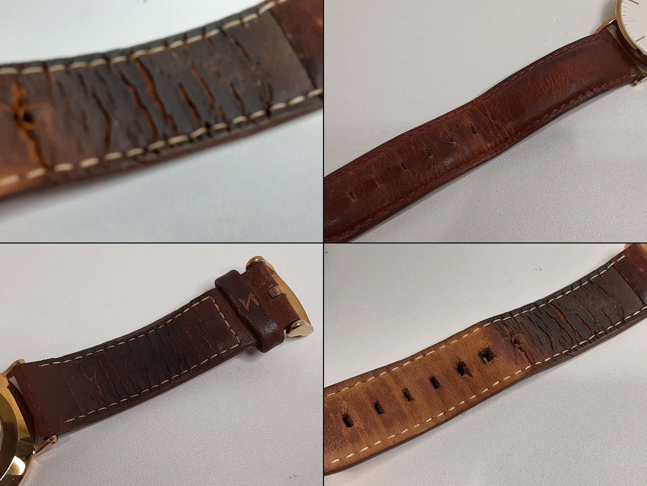ダニエル ウェリントン Daniel Wellington クラシック 36MM 腕時計 B36R9 白 ホワイト 茶 ブラウン SS レザー ブレス アナログ クォーツ QZ ウォッチ DW CLASSIC 【中古】【送料無料】 ht5373
