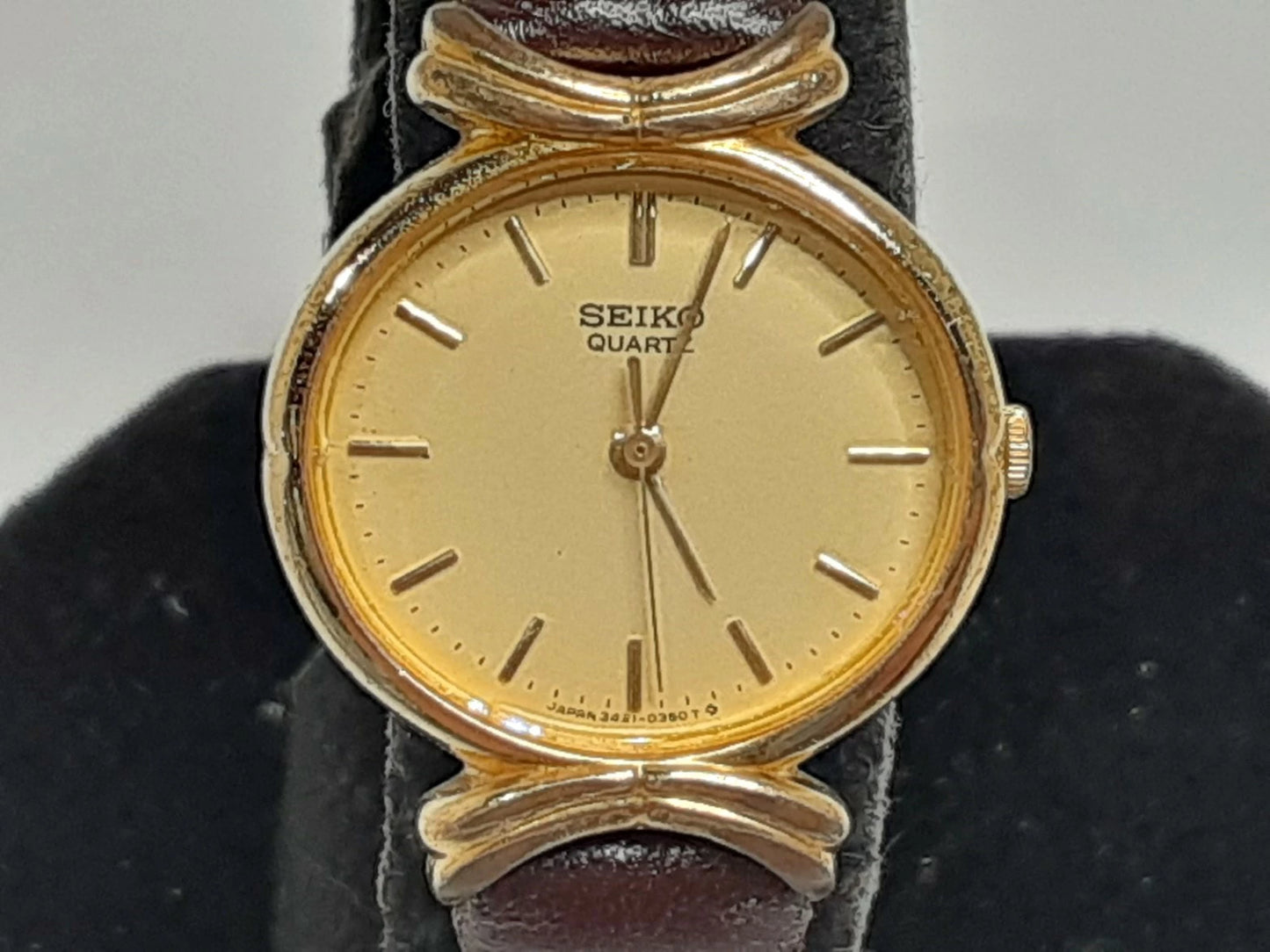 セイコー SEIKO レディース 腕時計 3421-5150 ゴールド ブラウン 茶 SS レザー アナログ クオーツ QZ ウォッチ 【中古】【送料無料】 ht5380