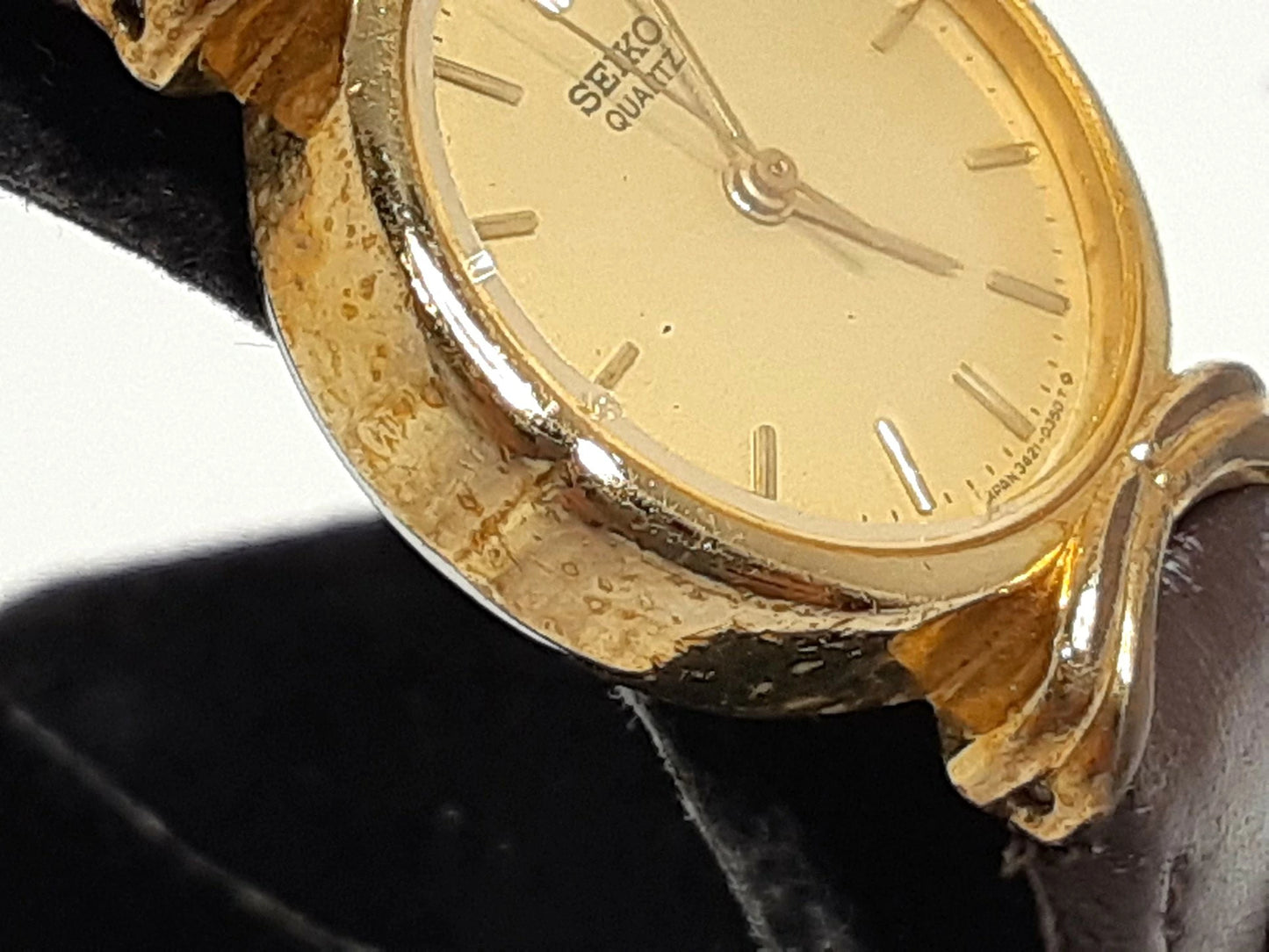 セイコー SEIKO レディース 腕時計 3421-5150 ゴールド ブラウン 茶 SS レザー アナログ クオーツ QZ ウォッチ 【中古】【送料無料】 ht5380
