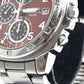 セイコー SEIKO クロノグラフ メンズ 腕時計 デイト 7T92-0LA0 ボルドー シルバー SS ブレス アナログ クォーツ QZ ウォッチ 【中古】【送料無料】 ht5384
