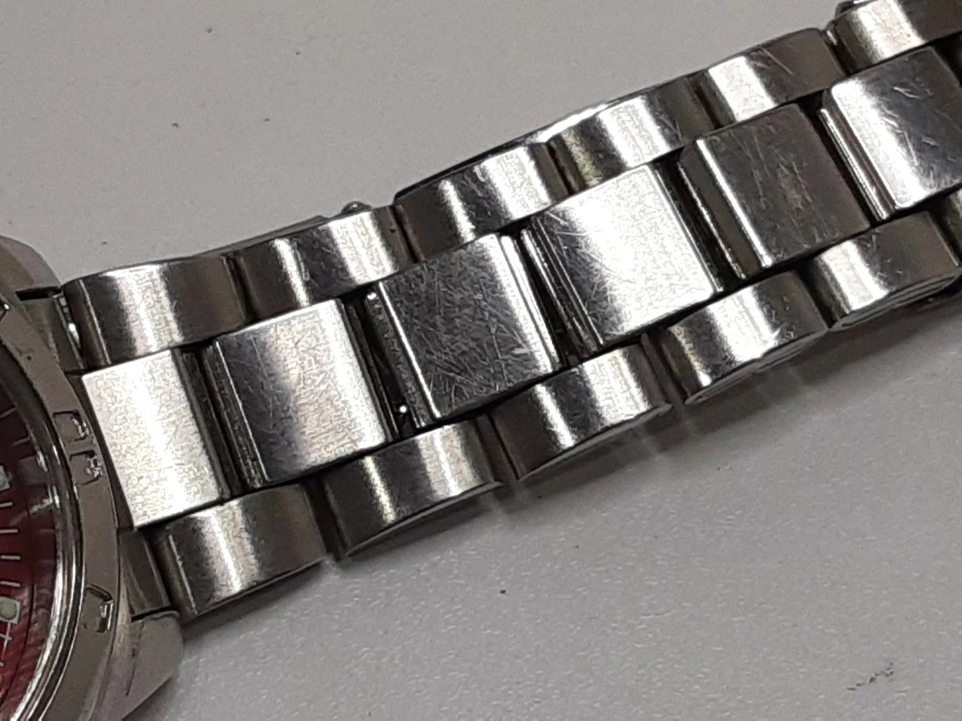 セイコー SEIKO クロノグラフ メンズ 腕時計 デイト 7T92-0LA0 ボルドー シルバー SS ブレス アナログ クォーツ QZ ウォッチ 【中古】【送料無料】 ht5384