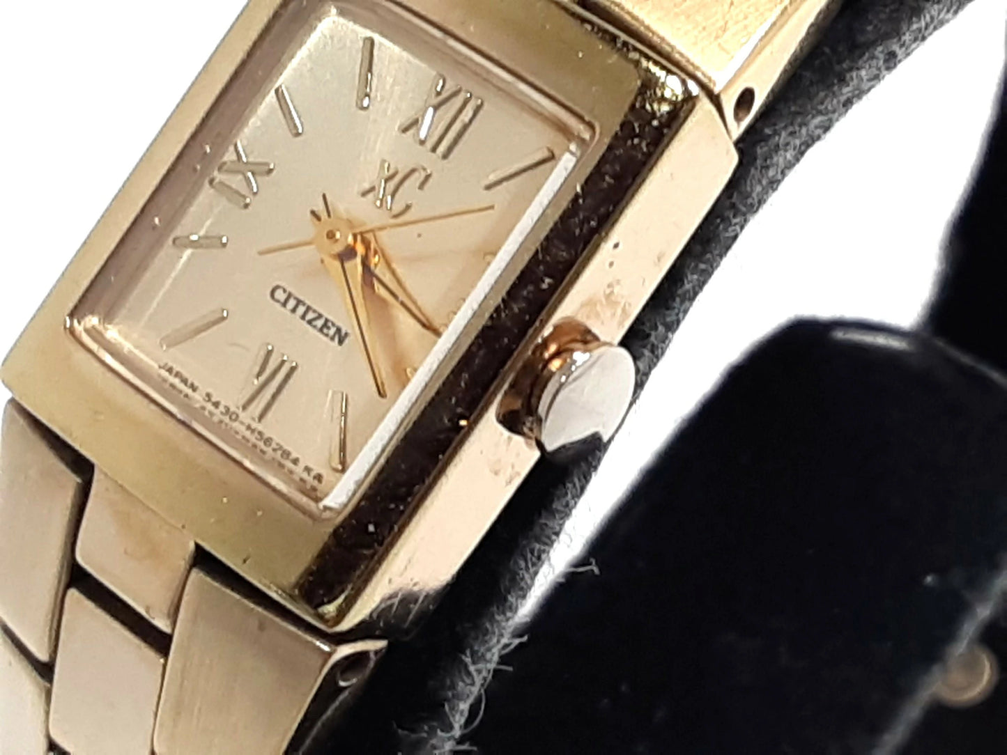 シチズン CITIZEN Xc レディース 腕時計 5430-H32124 スクエア シャンパン ゴールド SS GP ブレス アナログ クォーツ QZ ウォッチ クロスシー  【中古】【送料無料】 ht5387