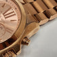 マイケルコース MICHAEL KORS ブラッドショー クロノグラフ レディース 腕時計 デイト MK5503 ピンク ローズ ゴールド SS GP アナログ クォーツ QZ ウォッチ Bradshaw 【中古】【送料無料】 ht5390