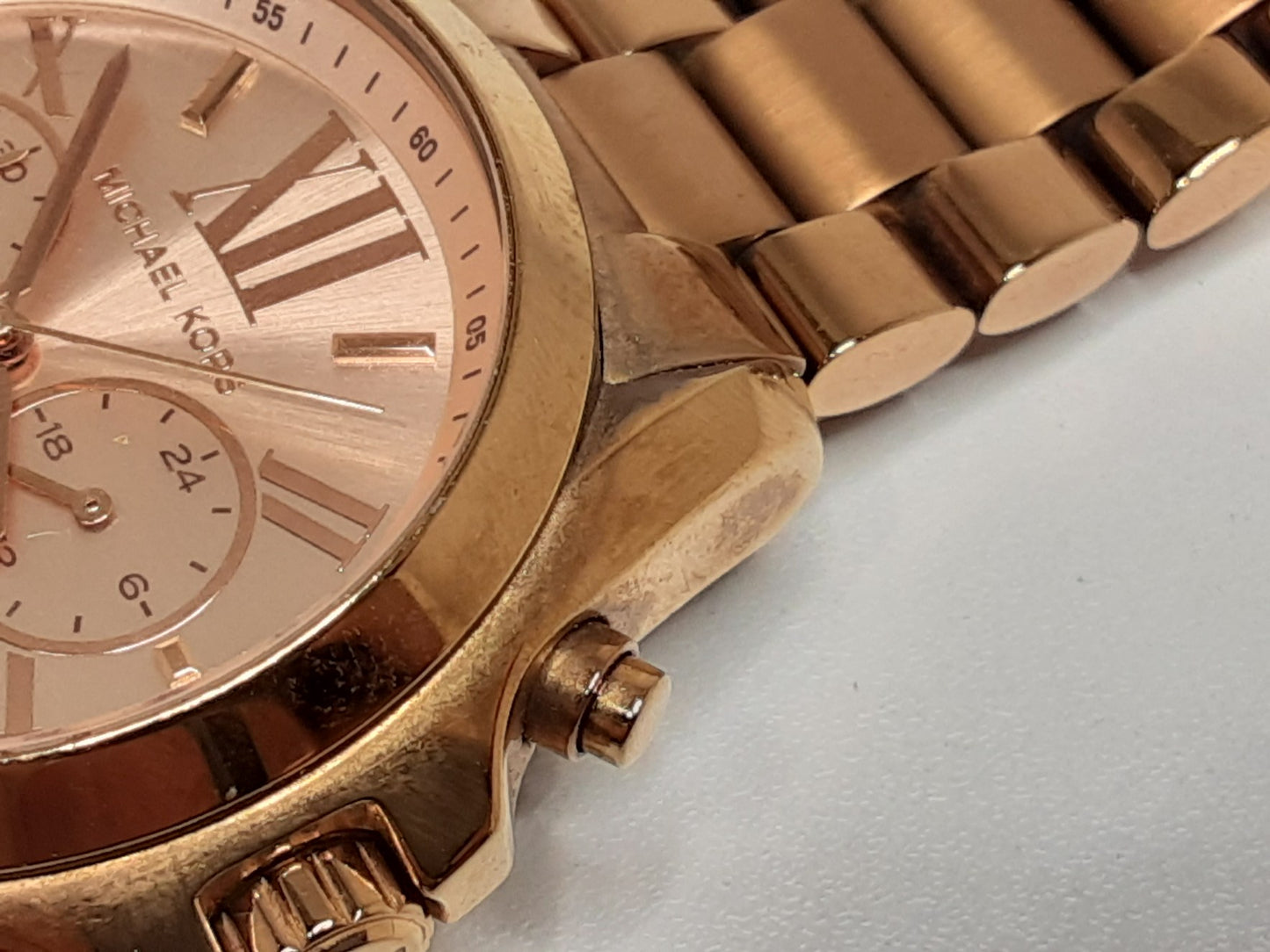 マイケルコース MICHAEL KORS ブラッドショー クロノグラフ レディース 腕時計 デイト MK5503 ピンク ローズ ゴールド SS GP アナログ クォーツ QZ ウォッチ Bradshaw 【中古】【送料無料】 ht5390