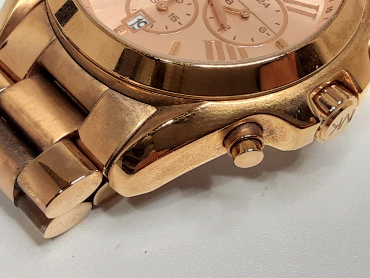 マイケルコース MICHAEL KORS ブラッドショー クロノグラフ レディース 腕時計 デイト MK5503 ピンク ローズ ゴールド SS GP アナログ クォーツ QZ ウォッチ Bradshaw 【中古】【送料無料】 ht5390