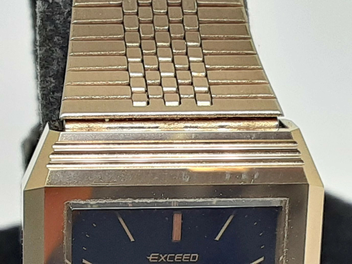 シチズン CITIZEN エクシード レディース 腕時計 4-751744 スクエア 黒 ブラック ブロンズ SS ブレス アナログ クォーツ QZ ウォッチ EXCEED 【中古】【送料無料】 ht5394