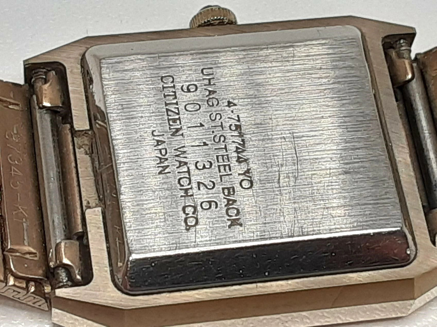 シチズン CITIZEN エクシード レディース 腕時計 4-751744 スクエア 黒 ブラック ブロンズ SS ブレス アナログ クォーツ QZ ウォッチ EXCEED 【中古】【送料無料】 ht5394